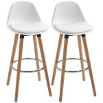 Homcom - chaise de bar - pu - 43x43x91cm - blanc Homcom - chaise de bar - pu - 43x43x91cm - blanc