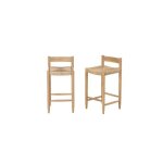 Lot de 2 tabourets de bar teva hauteur dassise 65 cm