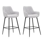 Lot de 2 tabourets de bar vicenza 109cm gris