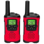 Alecto fr115rd - lot de deux talkie - walkies pour enfants porte jusqu? 7 kilomtres rouge / noir