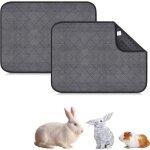 Lot de 2 tapis pour cage de cochon dinde coussinets absorbants etanches lavables pour cage de chinchilla ...