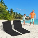 Lot de 2 tapis de plage rembourr� - matelas de plage - nattes de plage - dossier inclinable multi - positions ...