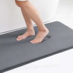 Lot de 2 tapis de sol de salle de bain en velours corail 50 * 80 cm mousse � m�moire de 2 cm antid�rapants ...