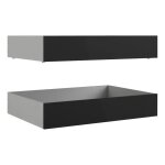 Lot de 2 tiroirs pour lit 90x190 et 140x190 noir mat best