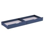 Lot de 2 tiroirs de rangement bleu fonc pour lit
