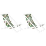 Lot de 2 tissus de remplacement pour chaises longues anzio / avellino 113 x 44 cm multicolore