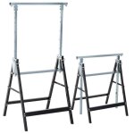 Homcom - lot de 2 trteaux - bois - 68x58x80cm - noir