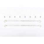 Lot de 2 tringles � rideaux extensibles 60 � 80 cm avec embout � crosse � - m�tal ? blanc / or