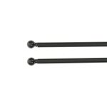 Lot de 2 tringles vitrage rondes noire