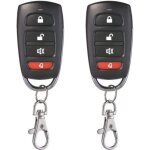 Lot de 2 universel porte de garage clonage cl fob tlcommande 433 mhz 4 bouton cloner pour porte de ...