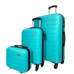 Lot 2 valises cabine et soute et vanity rigides - turquoise - ba10603