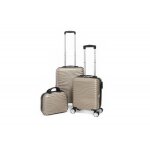 Lot de 2 valises extensibles rigides + 30% de volume + vanity - lys paris 323 / 3 - rose gold Lot de 2 valises extensibles rigides + 30% de volume + vanity - lys paris 323 / 3 - rose gold