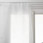 Lot de 2 voilages feuille blanc 60x160cm - atmosphera createur dinterieur