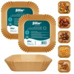 Lot de 2 x 50 papier sulfuris� pour friteuse � air chaud - sillar - moules en papier jetables antiadh�sifs ...
