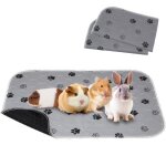 Lot de 2 tapis 60 x 40 cm pour cage de cobaye - lavables imperm�ables et r�utilisables