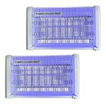 Pack electris 2x destructeurs dinsectes electrique 20w anti - moustique 230v 30m2