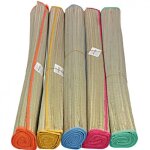 Lot de 2 x natte de plage pliable tapis de paille tresse 175x60cm pique nique