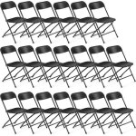 Lot de 20 chaises de rception pliantes chaises dappoint en plastique et mtal