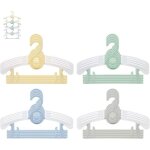 Lot de 20 cintres pour enfants - antid�rapants - empilables - avec crochets en forme dours pour v�tements ...