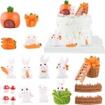 Lot de 20 d�corations de g�teau danniversaire en forme de lapin mignon pour enfants d�coration de p�ques ...