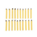 Lot de 20 outils de tournage carbure pour tour à métal 1 / 4 Lot de 20 outils de tournage carbure pour tour à métal 1 / 4