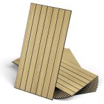 Lot 20 panneaux muraux pvc autocollants lattes bois 30�60 cm insonorisants salon et chambre
