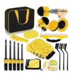 Lot de 20 pcs brosse perceusebrosse nettoyage rotative voiture brosse visseuse pour voiture / jantes ...