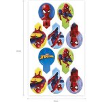 Lot 20 piques / toppers spiderman decor gateau anniversaire cupcakes