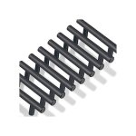 Lot de 20 poign�es de cuisine en acier inoxydable noir (entraxe des trous�: 64�mm)