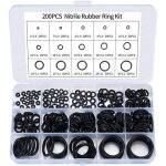 Lot de 200 joints toriques en caoutchouc nitrile assortis joints toriques pour robinet de cuisine plomberie ...