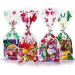 Lot de 200 sacs à bonbons noël pochette sachet transparent chocolat biscuit sacs de cadeaux - 27 x 12 ... Lot de 200 sacs à bonbons noël pochette sachet transparent chocolat biscuit sacs de cadeaux - 27 x 12 ...