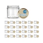Lot de 24 bocaux en verre avec couvercles (130 ml) pour les petits pots de b�b� des confitures maison ...