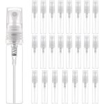 Lot de 24 mini vaporisateurs 5 ml ? flacons atomiseurs transparents vides pour �chantillon parfum voyage ...