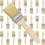 Lot de 24 pinceaux peinture en bois professionnels pour la peinture les taches le vernis et la colle ...