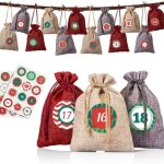 Lot de 24pcs 10 14 cm 3 couleurs pochettes sachets en lin chanvre avec cordon bijoux cadeau mariage autocollan ...