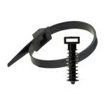 Lot de 25 colliers noir 9x 180mm + 25 embases - zenitech