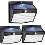 Lot de 3 de 138led lampe solaire extérieur détecteur de mouvement lumière étanche sans fil 3 modes éclairage ... Lot de 3 de 138led lampe solaire extérieur détecteur de mouvement lumière étanche sans fil 3 modes éclairage ...