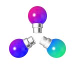 Lot de 3 ampoules b22 rgb incassables avec culot en fer ampoules guirlande rgb type guinguette b22 1w ...