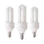Lot de 3 ampoules cfl à économie dénergie 3u e14 15w 825lm 2700k 7hsevenon Lot de 3 ampoules cfl à économie dénergie 3u e14 15w 825lm 2700k 7hsevenon