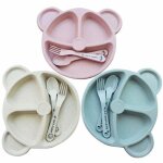 Lot de 3 assiettes pour enfants assiettes pour b�b� assiettes pour enfants vaisselle pour enfants stable ...