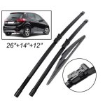 Lot de 3 balais dessuie - glace avant + arri�re pour kia venga mk1 2009 2010 2011 2012 2013 2014 2015 ...