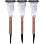 Lot de 3 balises solaires - canopo - 20 lumens - beige
