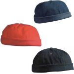 Lot 3 bobs - bonnets marin docker - velours - mb022 - noir bleu marine et rouge