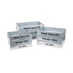 Lot de 3 bo�tes de rangement en m�tal - hopa