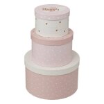 Lot de 3 botes dco thalie 25cm rose