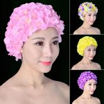 Lot de 3 bonnet de bain  fleurs 3d pour femmesbonnet de natation respirant fait  la main protection ...