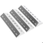 Lot de 3 cache - br�leurs universels en acier inoxydable de 37 cm pour barbecue barbecook siesta / vanilla ...