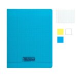 Lot de 3 cahiers - 24x32(cm) - grands carreaux - 140 pages - couverture en polypro - sans spirale - clairefont ...