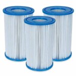 Lot de 3 cartouches de filtration a - intex - fibre dacron - faciles  nettoyer