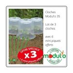 Cloches de jardin - modulo 35 - lot de 3 - forcer la croissance des salades - protéger des intempéries ... Cloches de jardin - modulo 35 - lot de 3 - forcer la croissance des salades - protéger des intempéries ...